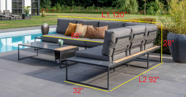 Square Terra Metal and Wood Outdoor Collection
