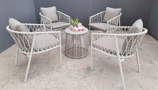 Rope Braided Patio Chair Set