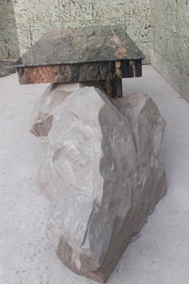 Angular Stone Fusion Outdoor Center Table