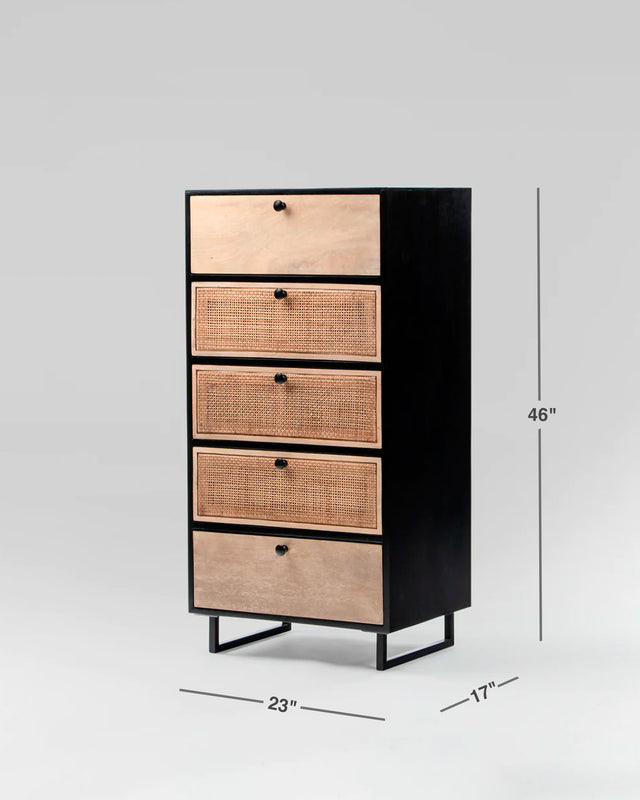 Nordic Bergen Rattan Chest of Drawers