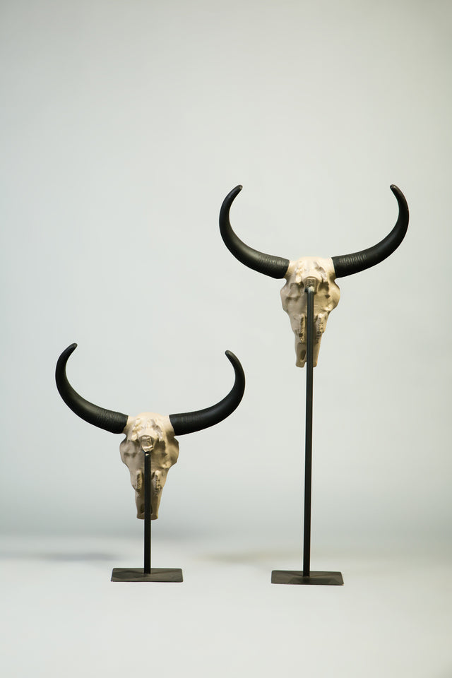 Longhorn Buffalo Skull Sculptures