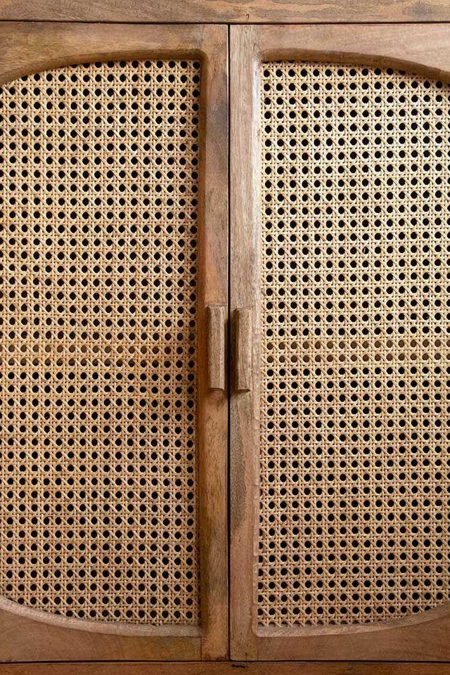 Woven Cane Two Door Sideboard - Bareeki